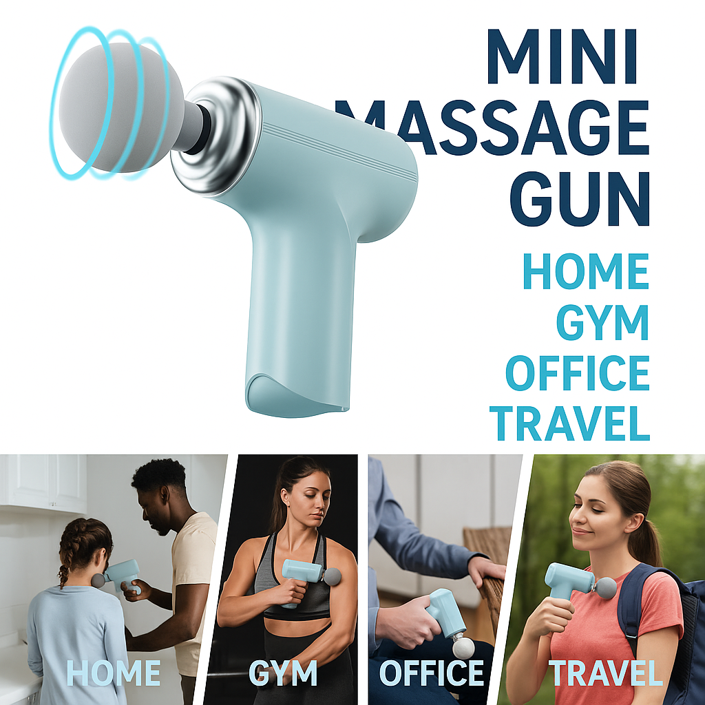 Rechargeable Mini Massage Gun for Home, Office & Gym – Compact & Powerful