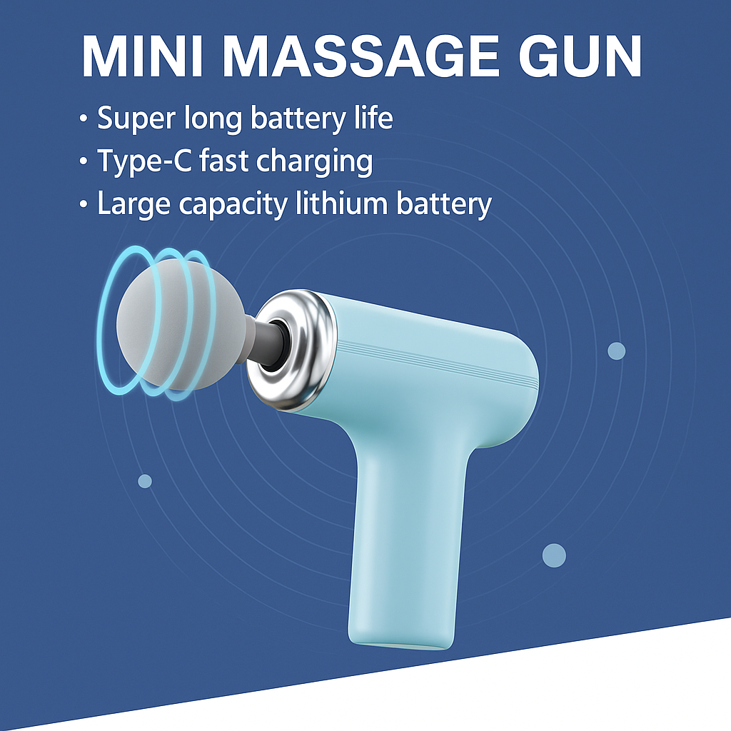 Rechargeable Mini Massage Gun for Home, Office & Gym – Compact & Powerful
