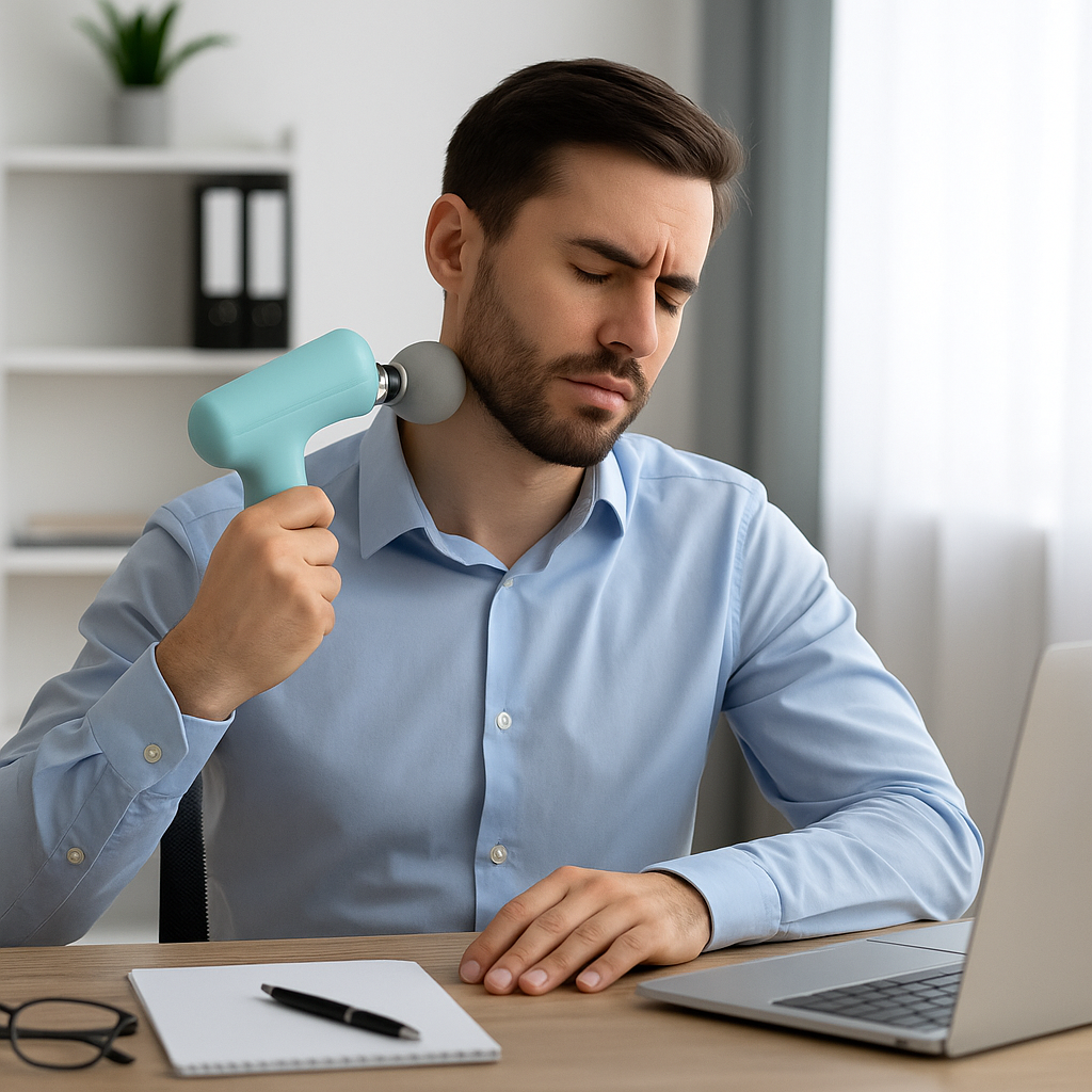 Rechargeable Mini Massage Gun for Home, Office & Gym – Compact & Powerful
