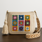 Kanirae Multicolor Embroidered Canvas Sling Bag – Handmade Boho Crossbody with Tassel