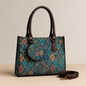 Premium Jacquard Tote Bag with Matching Coin Pouch – Multi-Color Embroidered Pattern | Handbag + Sling