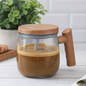 Kanirae Automatic Mixing Cup 400 ml | USB Rechargeable Glass Self-Stirring Mug | Perfect for Coffee & Protein Shakes on the Go