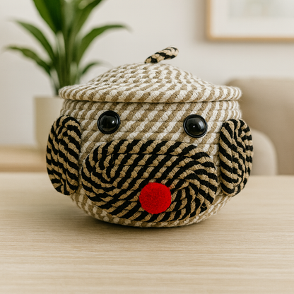 Eco-Friendly Multipurpose Woven Basket with Lid – Stylish Storage Solution